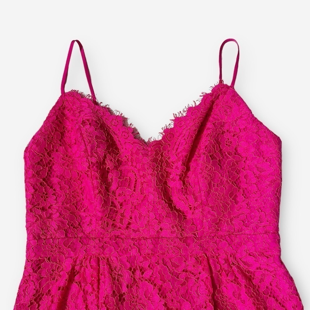 J. Crew Raspberry Lace Midi Dress - Picture 4 of 12